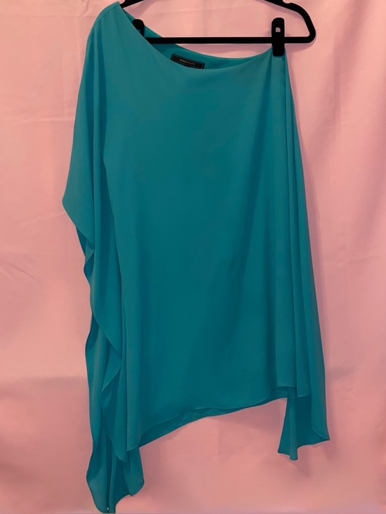BCBGMaxAzria Dresses & Skirts - BCBGMAXAZRIA Alana One-shoulder Dress Midi XS Extra Small Sea Teal Blue Green